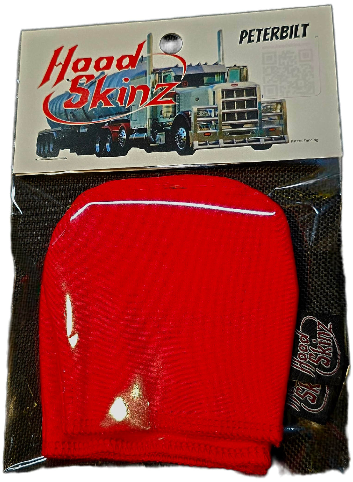Hood Skinz Red Single Pair -Hood Skinz are a low-friction sleeve, handcrafted in the USA, to fit the upper hood supports of your Peterbilt 365, 367, 378, 379, 384, 386, 388, and 389 models.