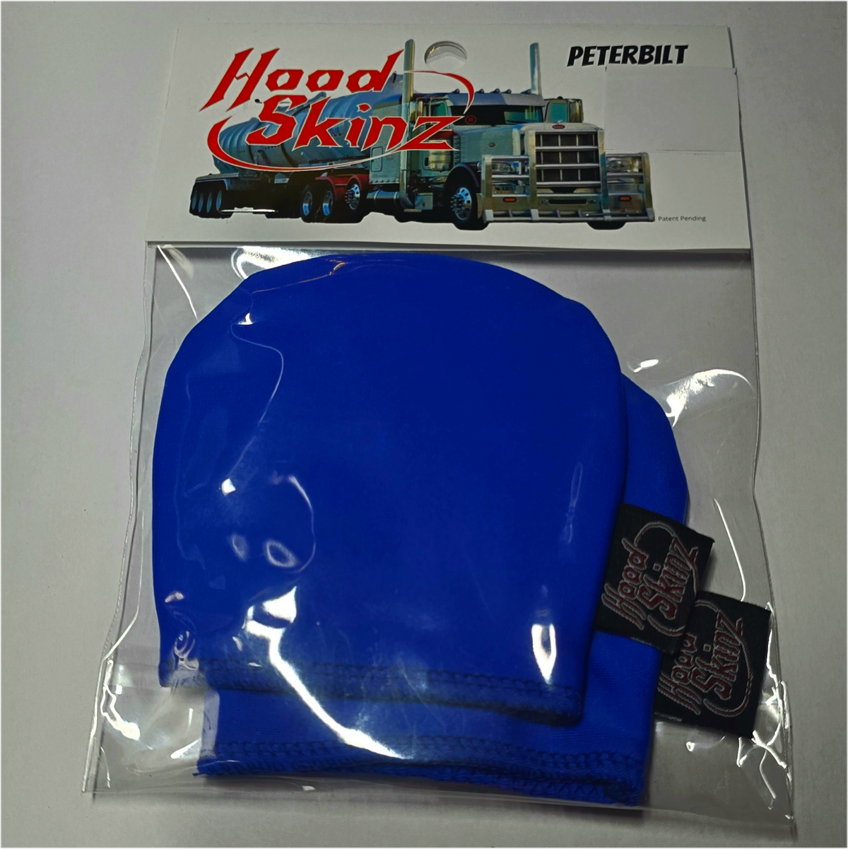 Hood Skinz Blue Single Pair - Hood Skinz are a low-friction sleeve, handcrafted in the USA, to fit the upper hood supports of your Peterbilt 365, 367, 378, 379, 384, 386, 388, and 389 models.