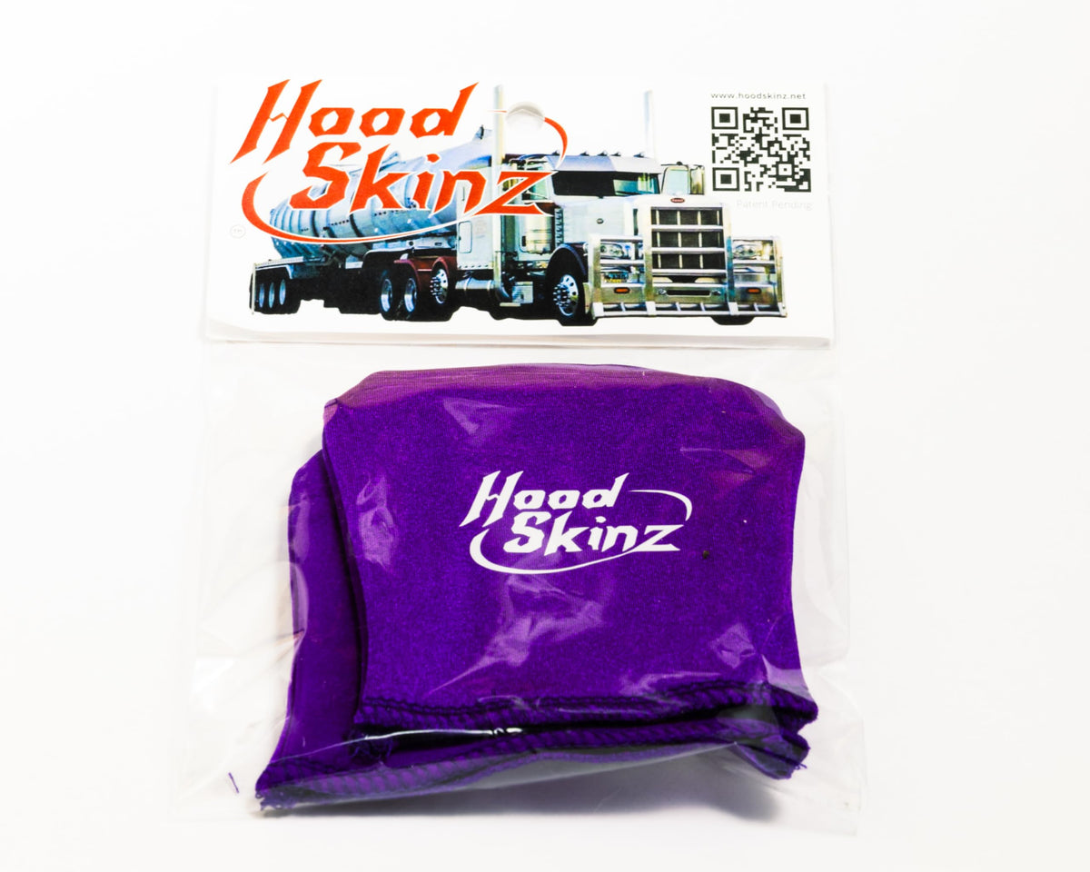 Hood Skinz Purple Single Pair - Hood Skinz are a low-friction sleeve, handcrafted in the USA, to fit the upper hood supports of your Peterbilt 365, 367, 378, 379, 384, 386, 388, and 389 models.