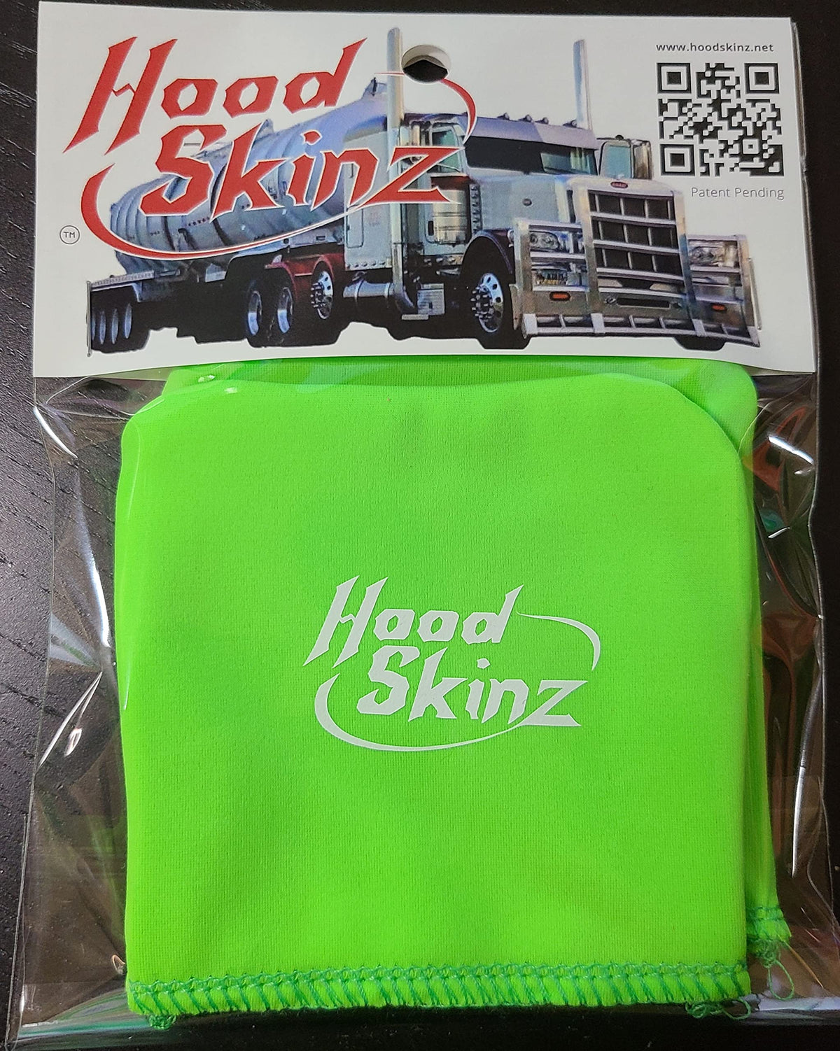 Hood Skinz Neon Green Single Pair - Hood Skinz are a low-friction sleeve, handcrafted in the USA, to fit the upper hood supports of your Peterbilt 365, 367, 378, 379, 384, 386, 388, and 389 models.