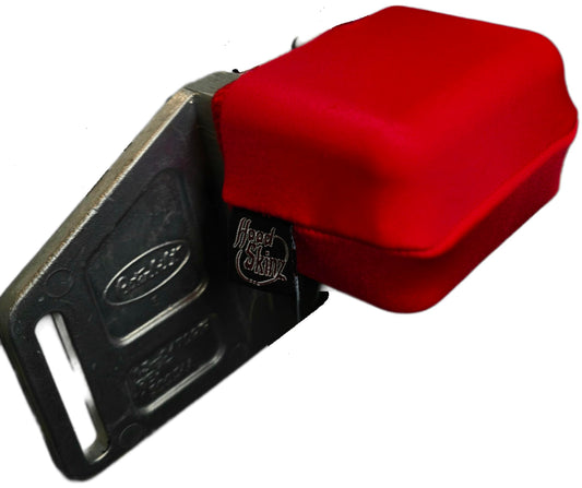 Hood Skinz Red Single Pair -Hood Skinz are a low-friction sleeve, handcrafted in the USA, to fit the upper hood supports of your Peterbilt 365, 367, 378, 379, 384, 386, 388, and 389 models.