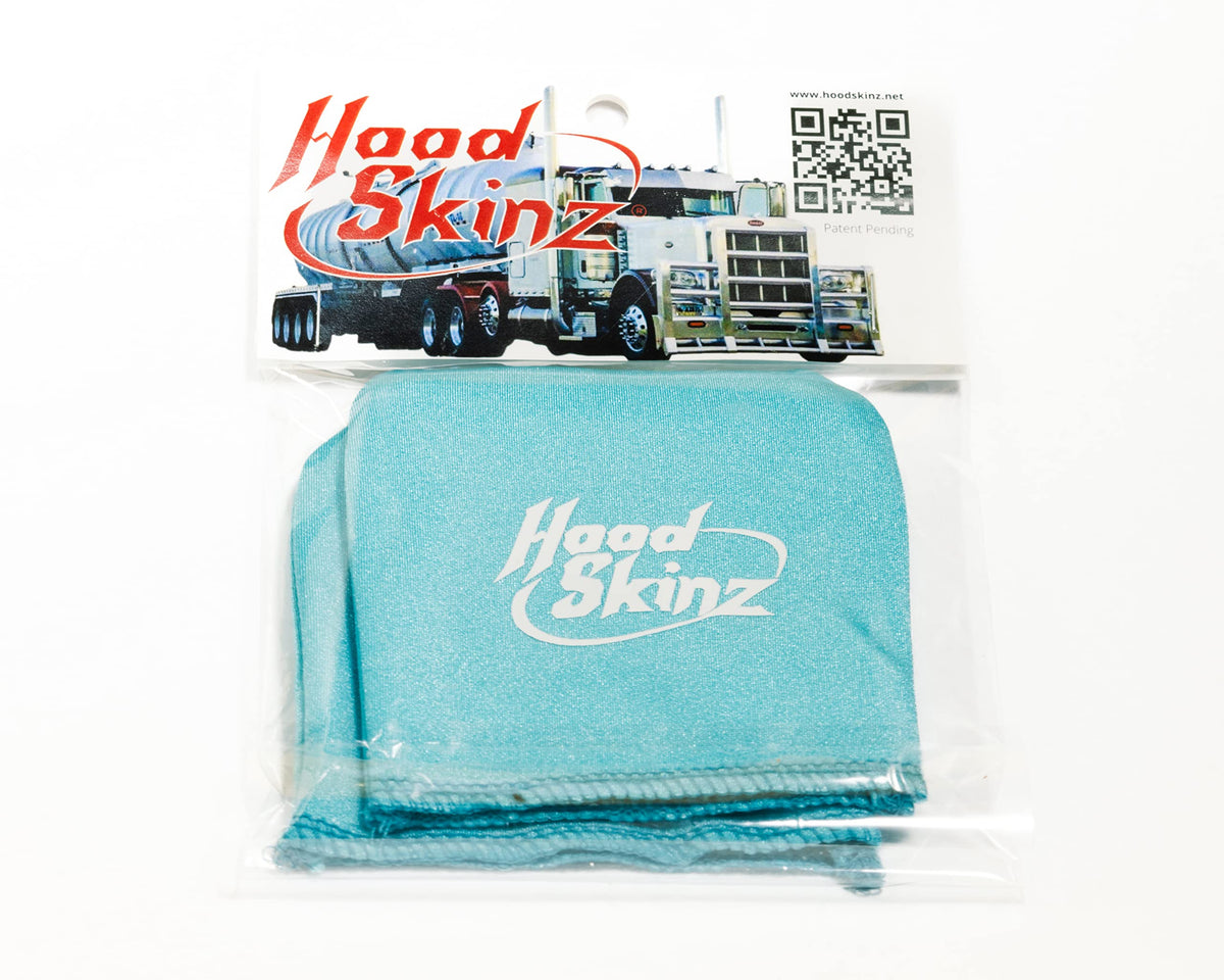 Hood Skinz Aqua Single Pair - Hood Skinz are a low-friction sleeve, handcrafted in the USA, to fit the upper hood supports of your Peterbilt 365, 367, 378, 379, 384, 386, 388, and 389 models.